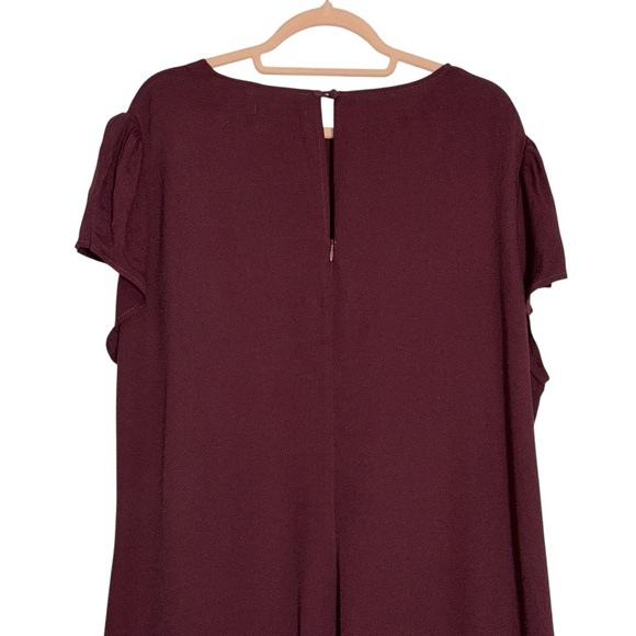 Reformation Burgundy Frasier Crewneck Midi Dress Womens 22 - Picture 7 of 9